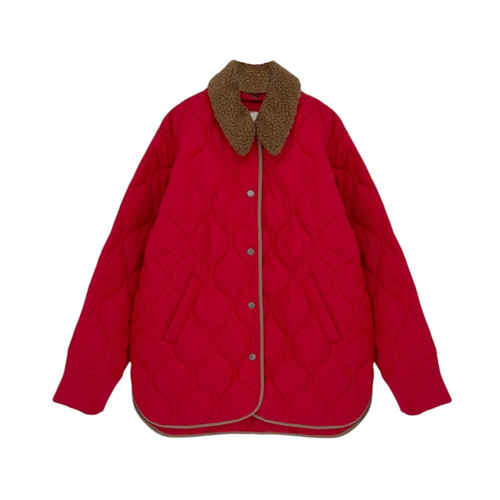 ALEX MILL Wembley Quilted Jacket In Red S